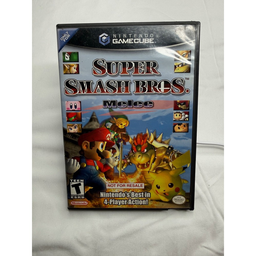 Super Smash Bros Melee Nintendo GameCube Not For Resale NFR CIB DOL-GALE-USA